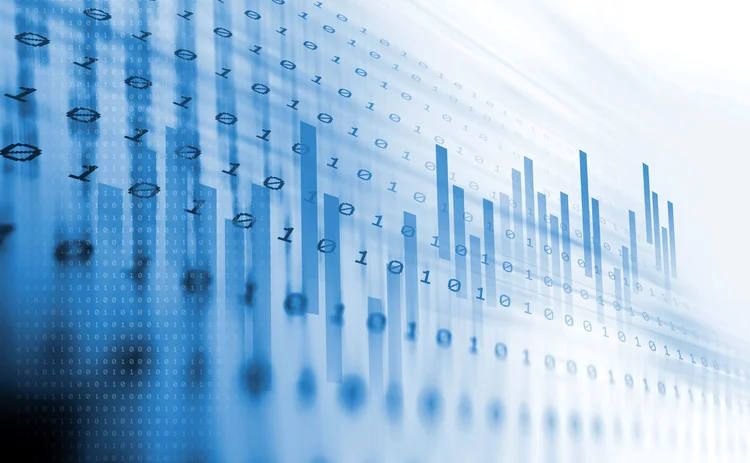 Financial data graph abstract