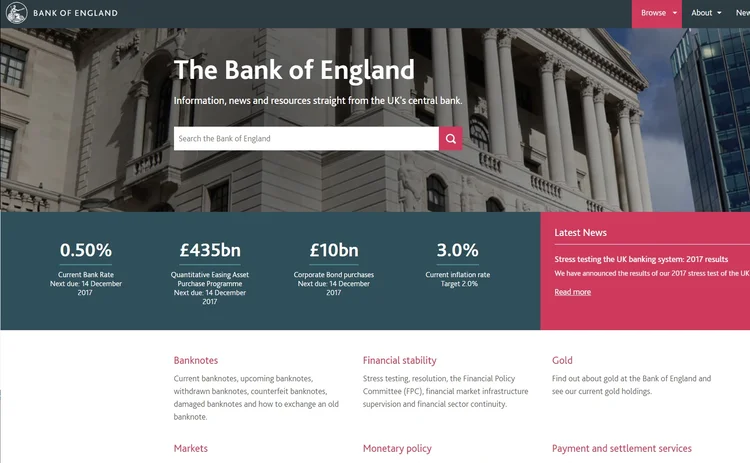 BoE new website