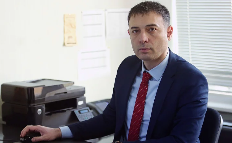 Nikoloz Gagua, vice-governor, in his office at the NBG