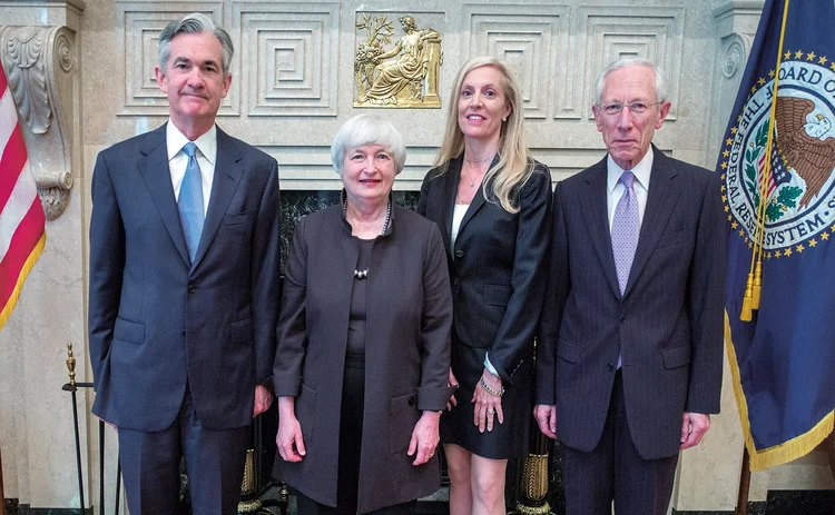 L to R: Jerome Powell, Janet Yellen, Lael Brainard, Stanley Fischer