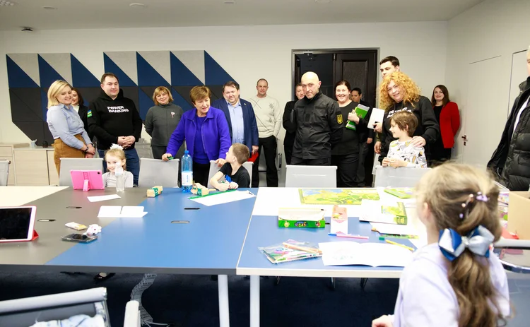 Kristalina Georgieva in the children's room of the NBU