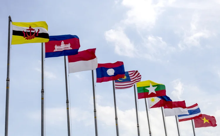 Asean country flags